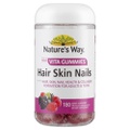 Natures Way Adult Vita Gummies Hair Skin Nails 180 Gummies Exclusive Size 17240