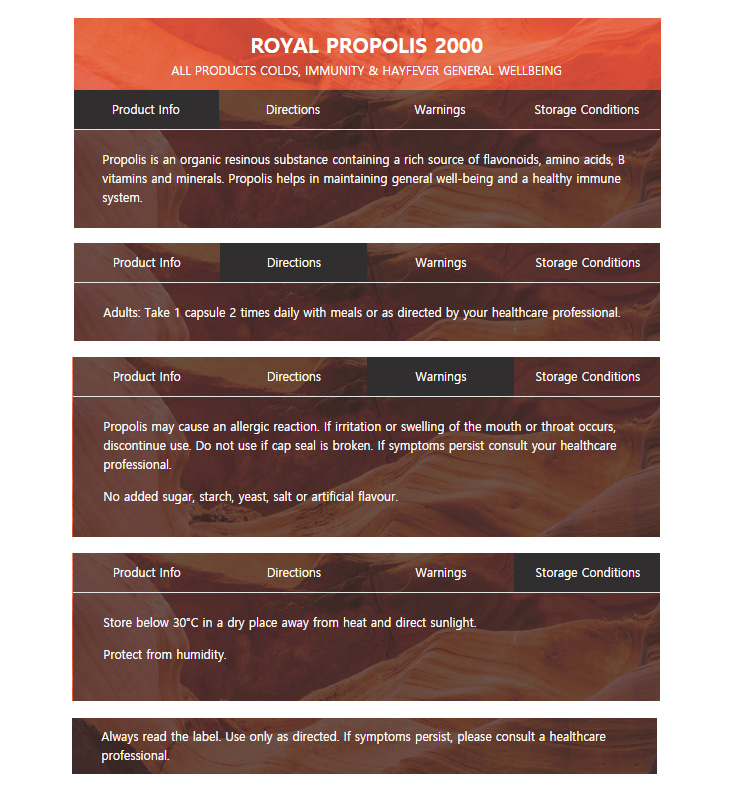  [네이쳐스케어 프로] 로얄 프로폴리스 2000mg 180캡슐