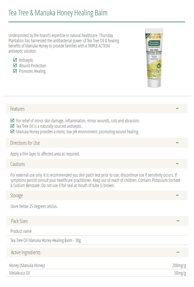  [써스데이플랜테이션] 티트리 마누카 허니 힐링 밤 30g