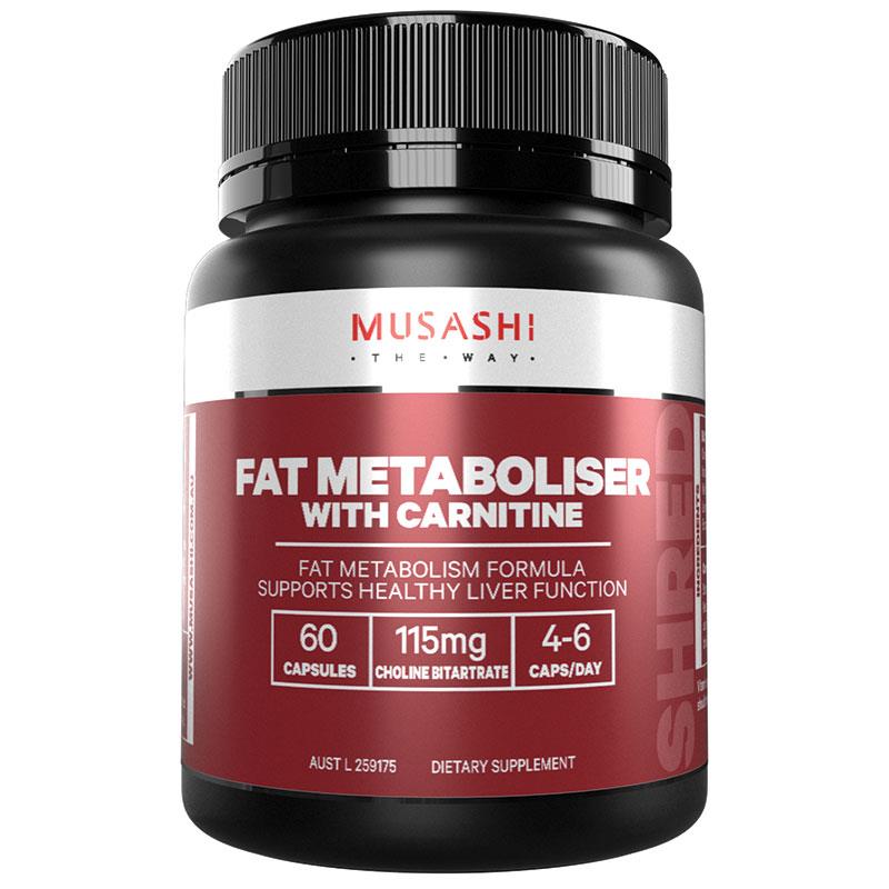 [무사시] 팻 메타볼라이저 +카르니틴 60캡슐 Musashi Fat Metaboliser + Carnitine 60Cap