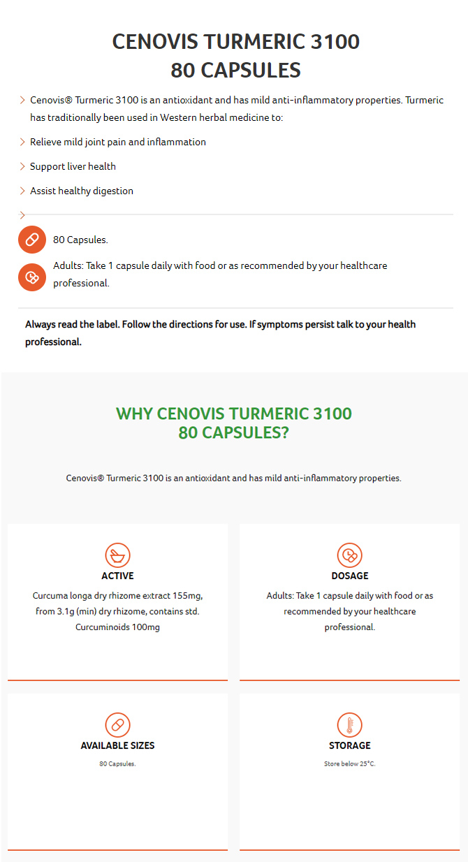  [세노비스] 터메릭 3100mg 80캡슐