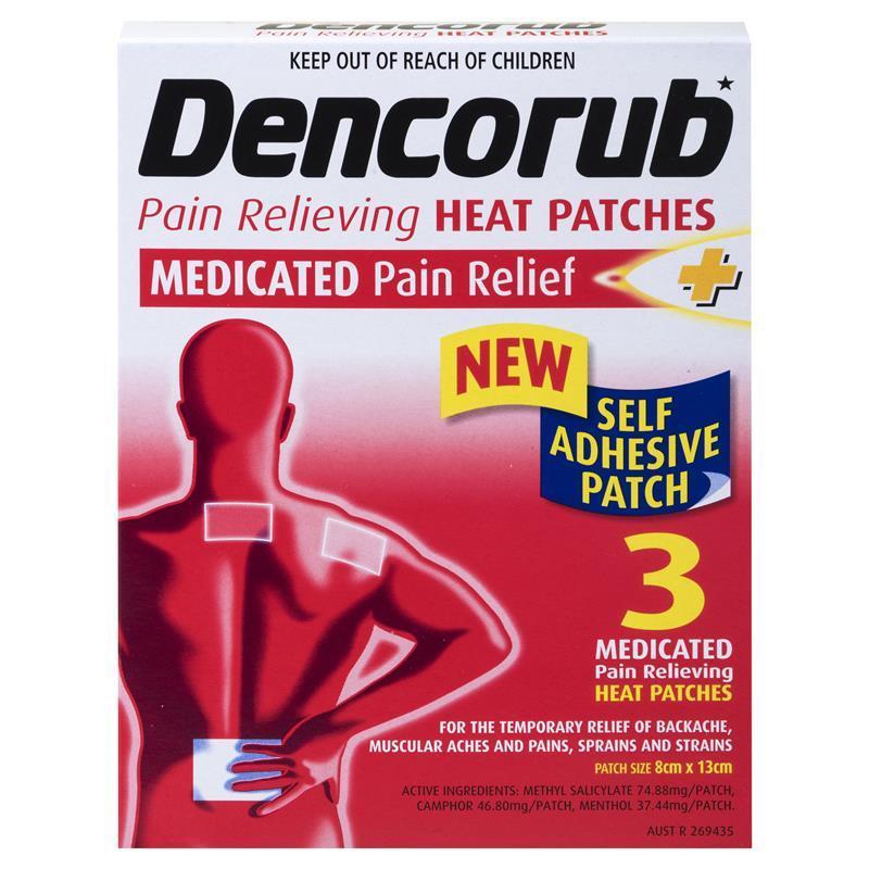 [덴코럽] 힛 패치 3팩 Dencorub Pain Relieving Heat Patch 3 Pack