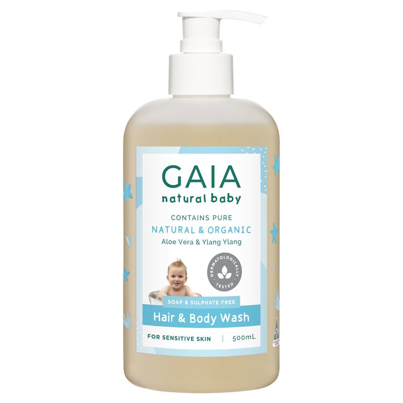 [가이아] 내츄럴 베이비 헤어&바디워시 500ml 펌프