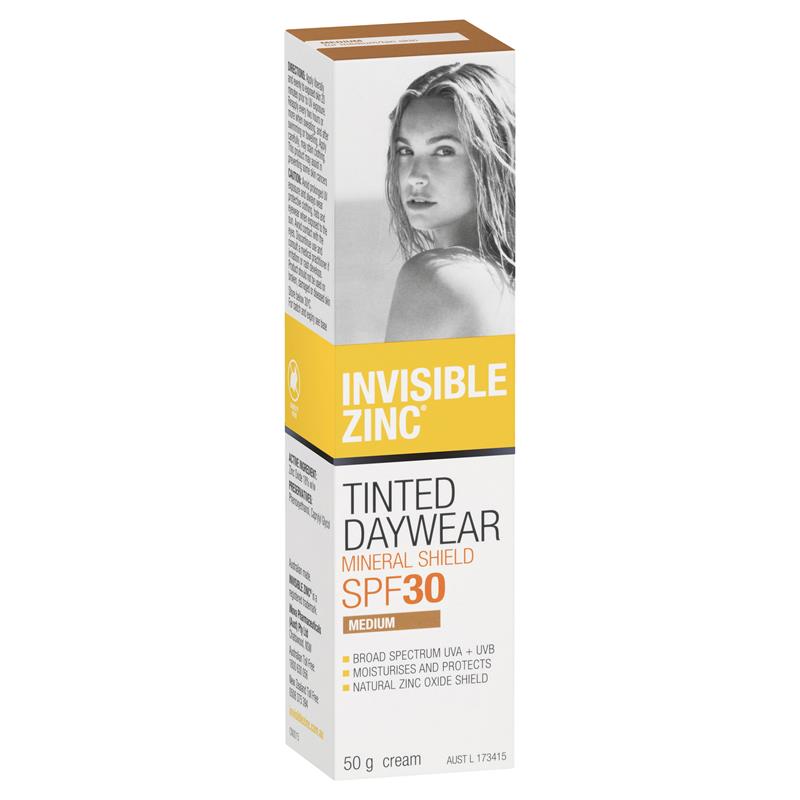 [인비저블징크] 틴트 데이웨어 미디움 SPF 30+ 50g Invisible Zinc Tinted Daywear Medium SPF 30+ 50g