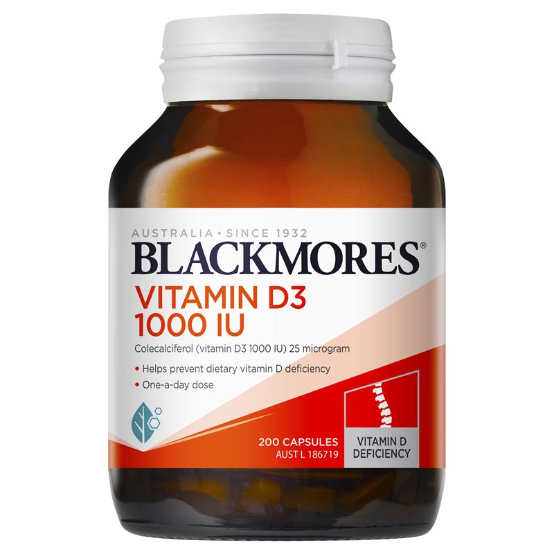 [블랙모어스] 비타민D3 1000IU 200캡슐