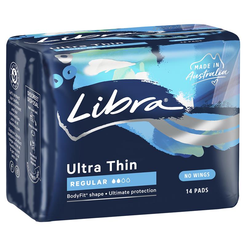 [리브라] 울트라 씬 레귤러 패드 14팩 Libra Ultra Thins Regular Pads 14P