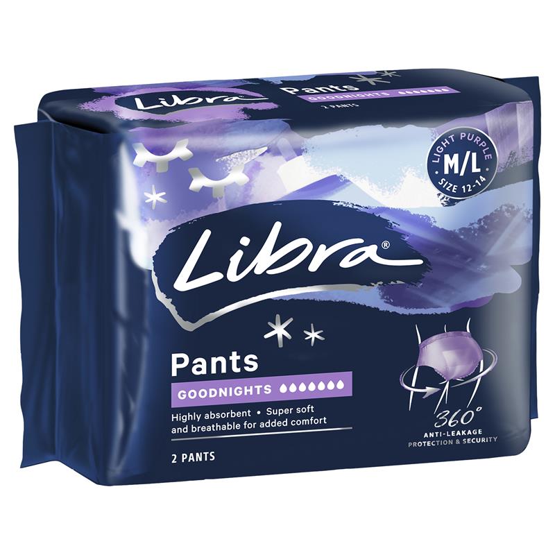 [리브라] 팬츠 굿나이트 미디움/라지 2팩 Libra Pants Goodnights M/L 2P