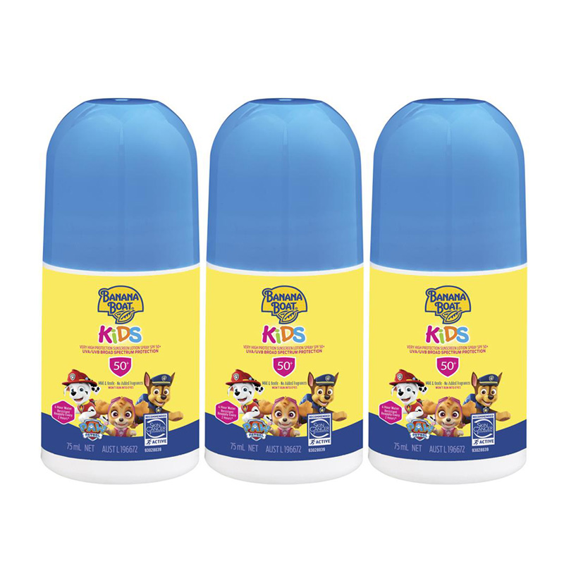 [바나나보트] 키즈 선스크린 롤온 SPF 50+ 75ml X 3개 세트