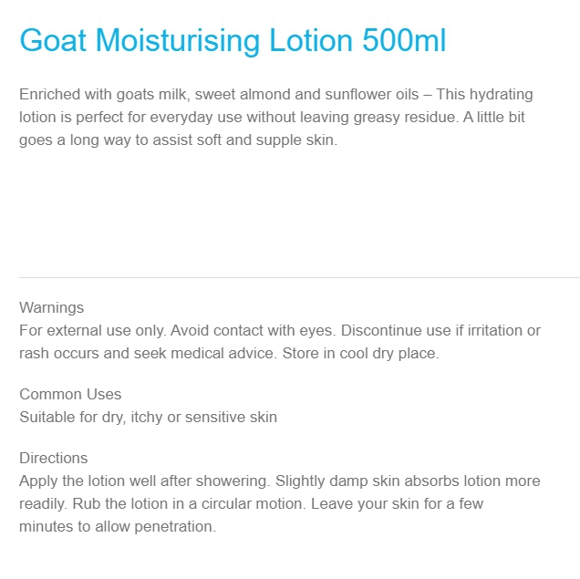  [고트솝] 모이스처라이징 로션 500ml