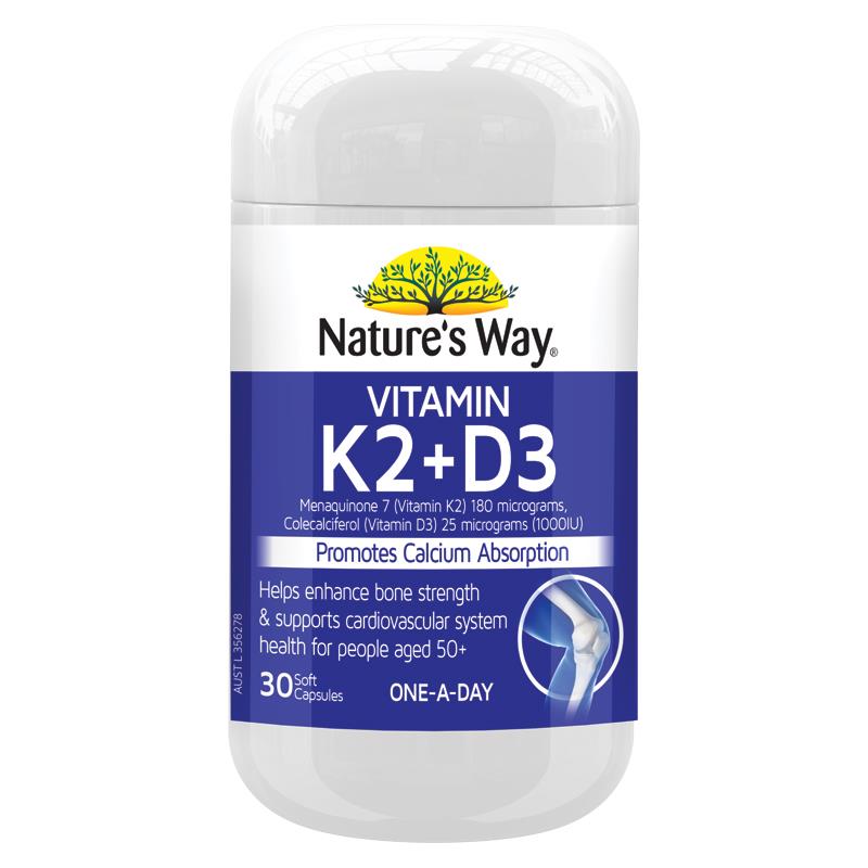 [네이쳐스웨이] 비타민 K2 + D3 180mcg 30소프트캡슐